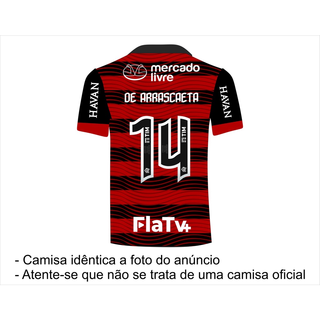 Camisa do Flamengo I 2023 14 De Arrascaeta adidas - Masculina em Promoção