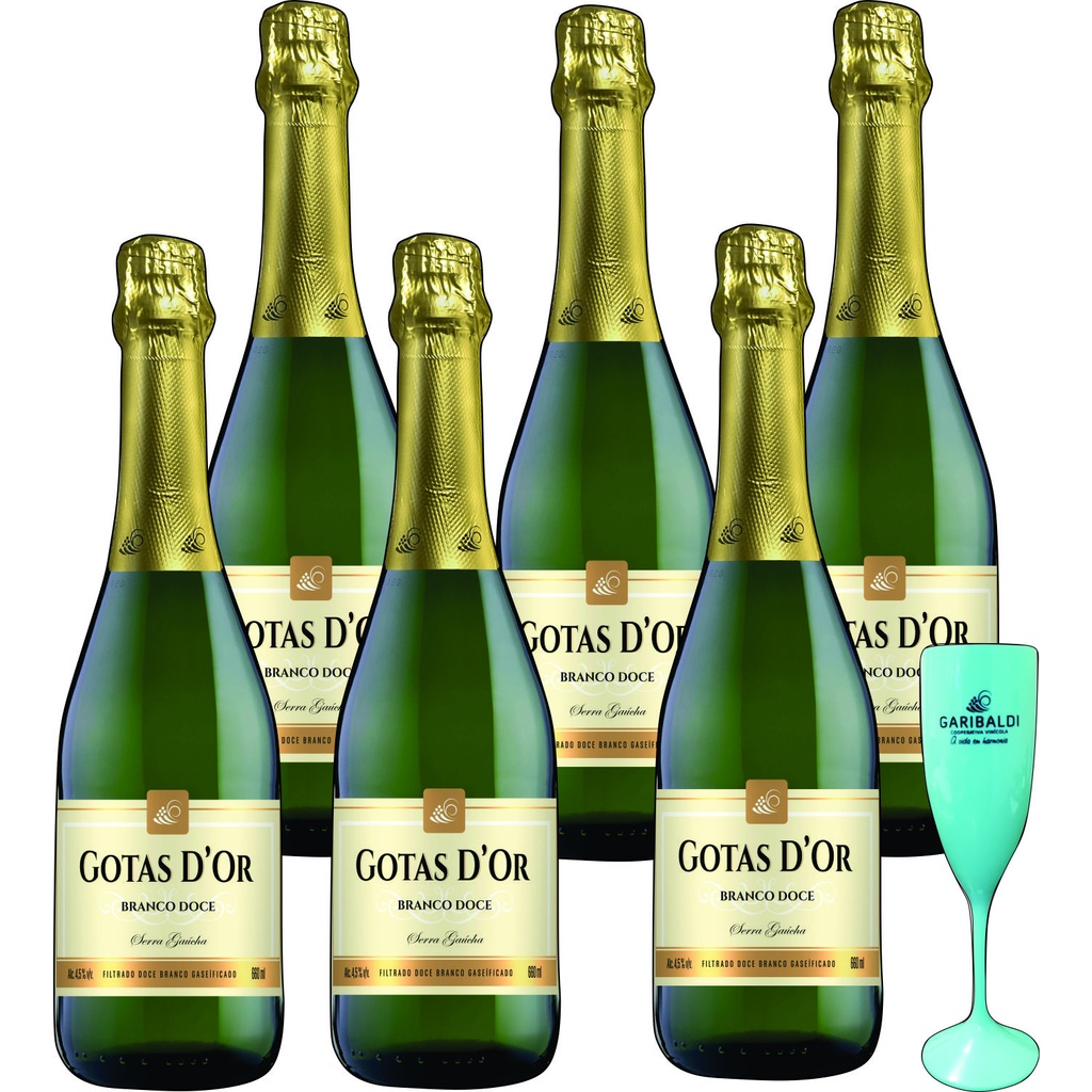 ESPUMANTE FILTRADO DOCE GARIBALDI GOTAS D OR BRANCO 660ML KIT C/6 ...