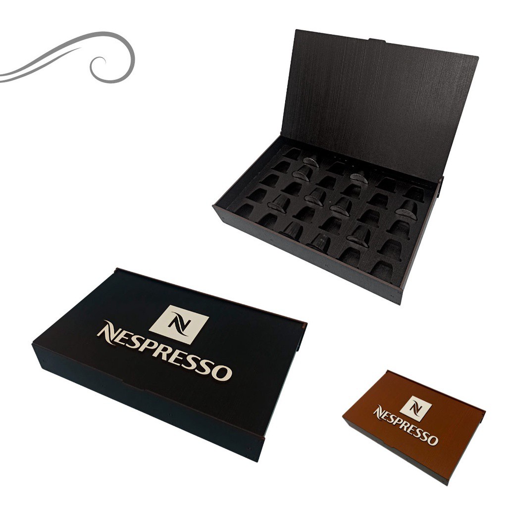 Suporte Porta Cápsulas De Café Nespresso em Formato de Caixa Fabricado em Mdf Pintado - Envio rápido