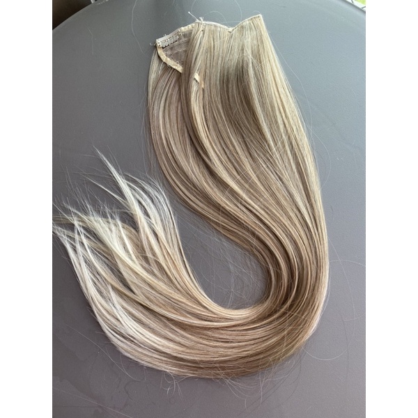 Aplique de cabelo idêntico ao humano / Biovegetal tic tac removível / cabelo orgânico