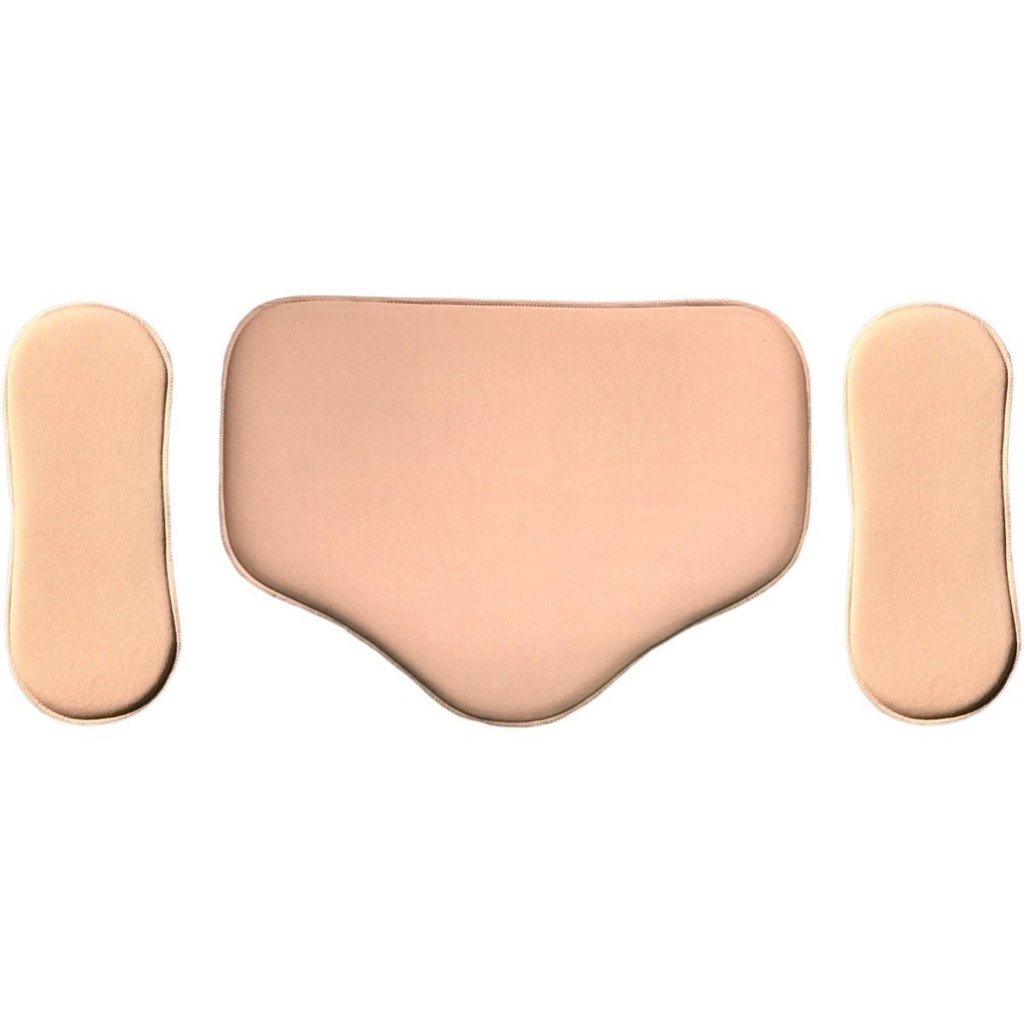 Kit Placa Abdominal E Lateral Rígida Tala Pós Cirúrgica Marrom