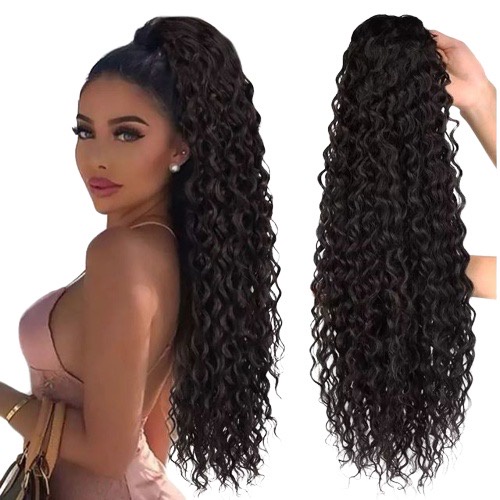 Rabo de Cavalo Aplique 100% Orgânico Cacheado Afro Beyonce Com Piranha 65cm — imagem 2 de 2