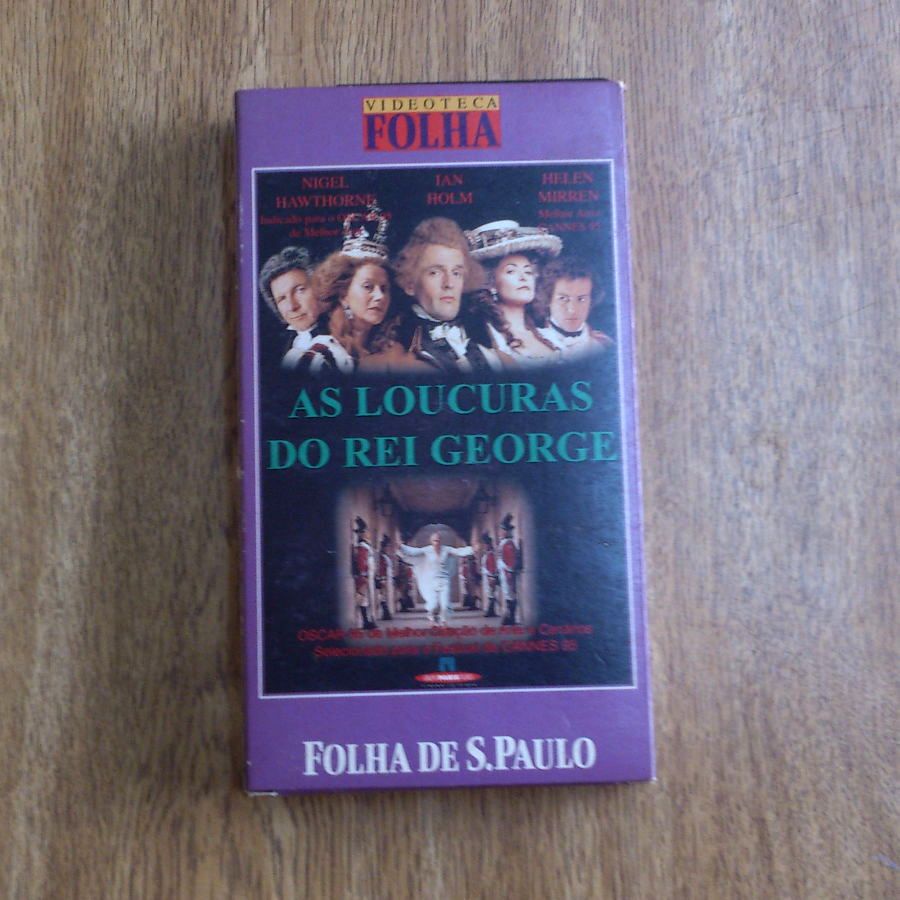 1 Fita VHS Ano:1994 AS LOUCURAS do REI GEORGE  Coleção Videoteca Folha Volume 05