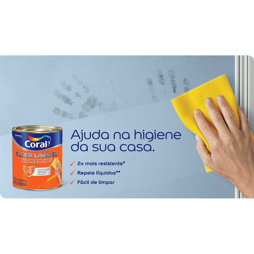 Tinta Super Lavável Coral Branco Neve 3.6 Litros