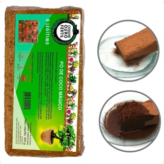 2 Pó De Coco Magico Natural Orgânico 400g - Coquim Adubo em Oferta na Shopee