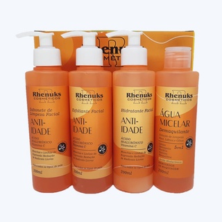 Kit Skin Care Facial Anti Idade com 4 itens - Rhenuks Cosméticos