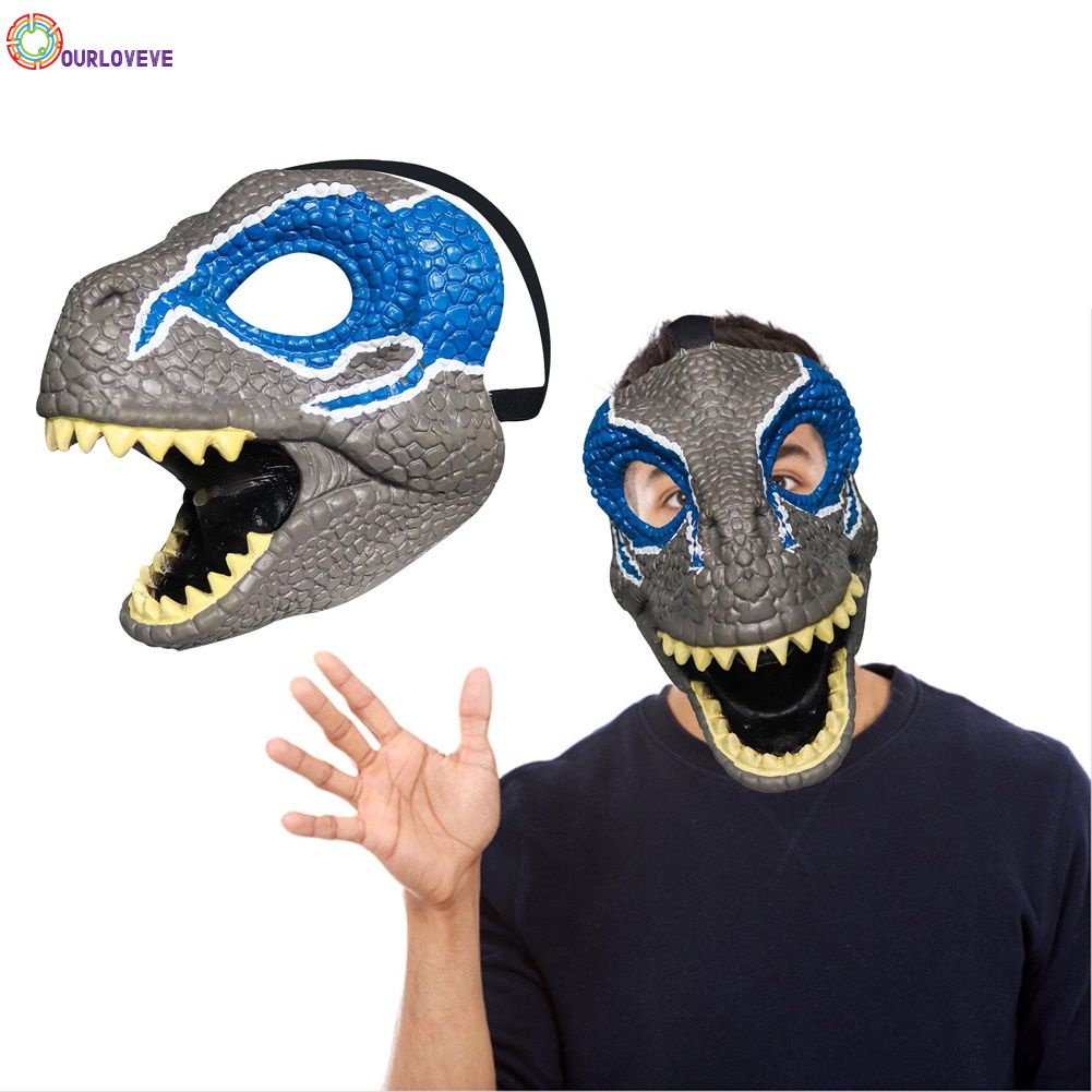 Máscara animal tiranossauro assustador raptor máscara de dinossauro boca de  cobra capacete de látex de Halloween OURLOVEVE | Shopee Brasil