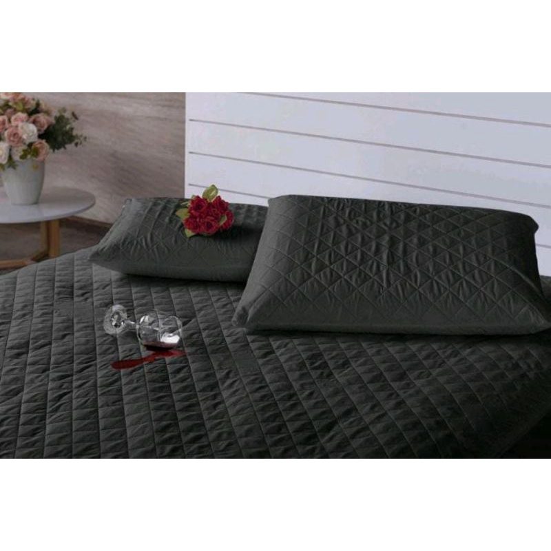 Protetor impermeável para Cama Queen Matelado com elástico Preto