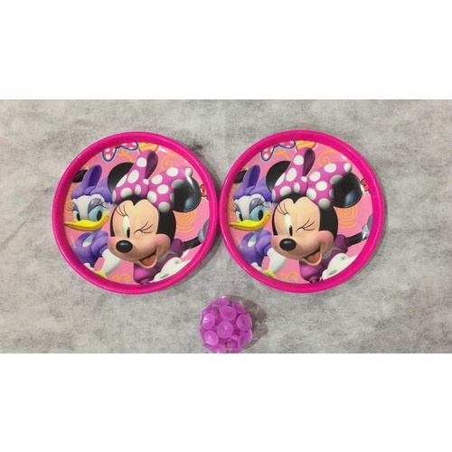 4 Kit Agarra Com 2 Pratos E 1 Bola Sucção Minnie
