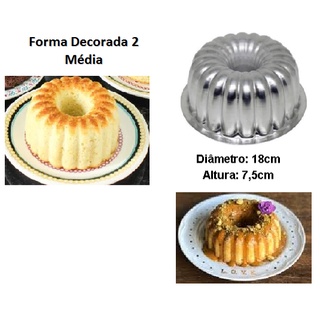 Forma Bolo Torta Suíça Decorada N2 - MÉDIA (18x7,5cm)
