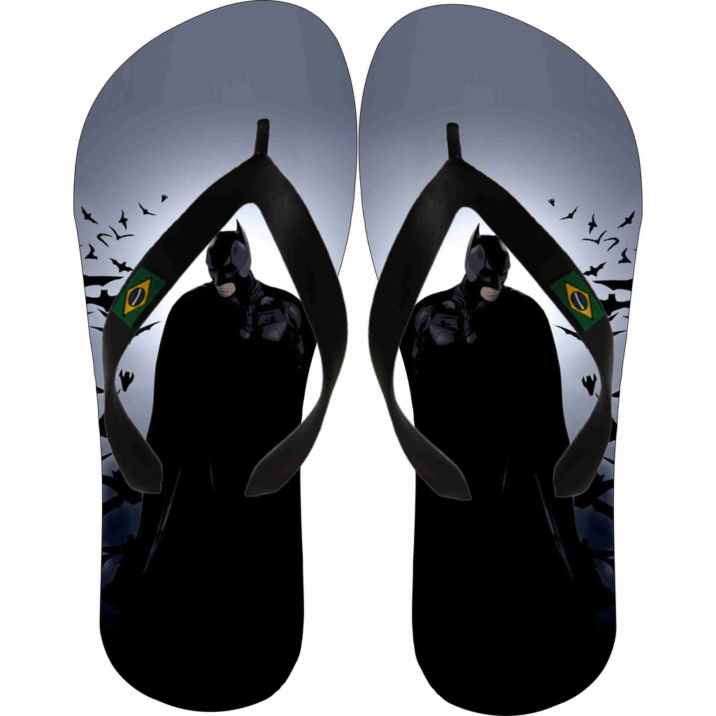 Chinelo Premium Original Personalizado Batman Filme Robin Begins Envio Rápido chinelo infantil e adulto