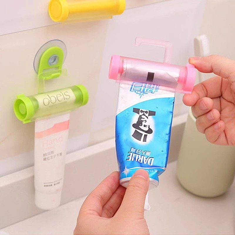 Household Creme Dental Espremedor De Rolamento/Manual Do Banheiro De Dente Pasta Dispensador De Tubo Com Otário/Limpador Facial Imprensa Rolando Titular