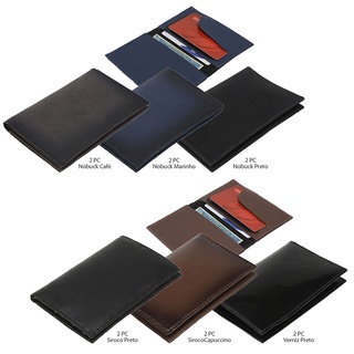 Carteiras Masculina Porta Cartão Documentos CNH Slim Pequena Executiva De Bolso