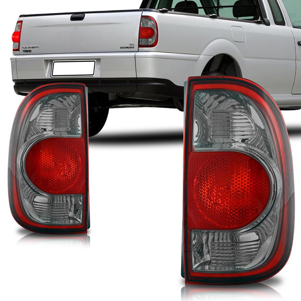 Par Lanterna Saveiro G4 2006 2007 2008 2009 Fumê - Spare Parts and Accessories for Vehicles