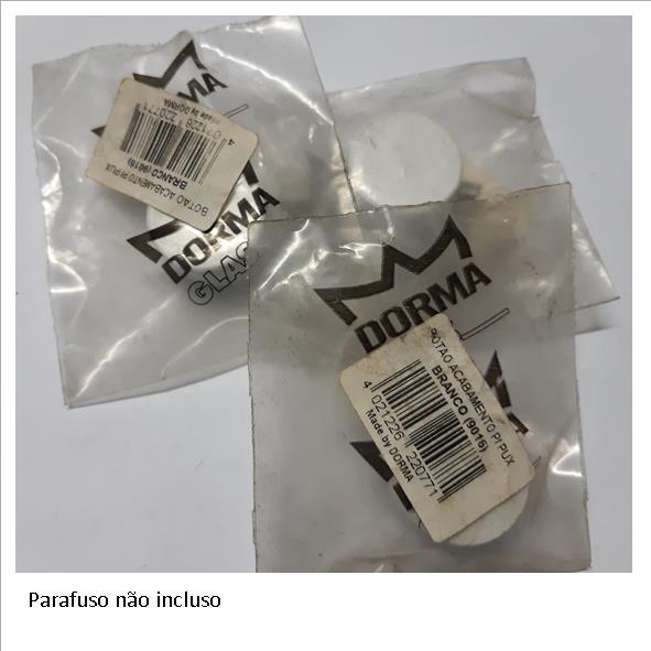 Botão acabamento para puxador DORMA antigo Branco