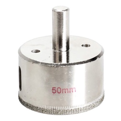 Broca diamantada 50 mm diamante para furar vidro piso cerâmica garrafas entre outros materiais