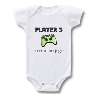 Body Bebê Player 3 Entrou No Jogo Gamer Personalizado em Oferta na Shopee
