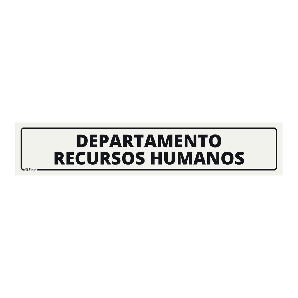 Placa Sinalização Departamento Recursos Humanos 25x05