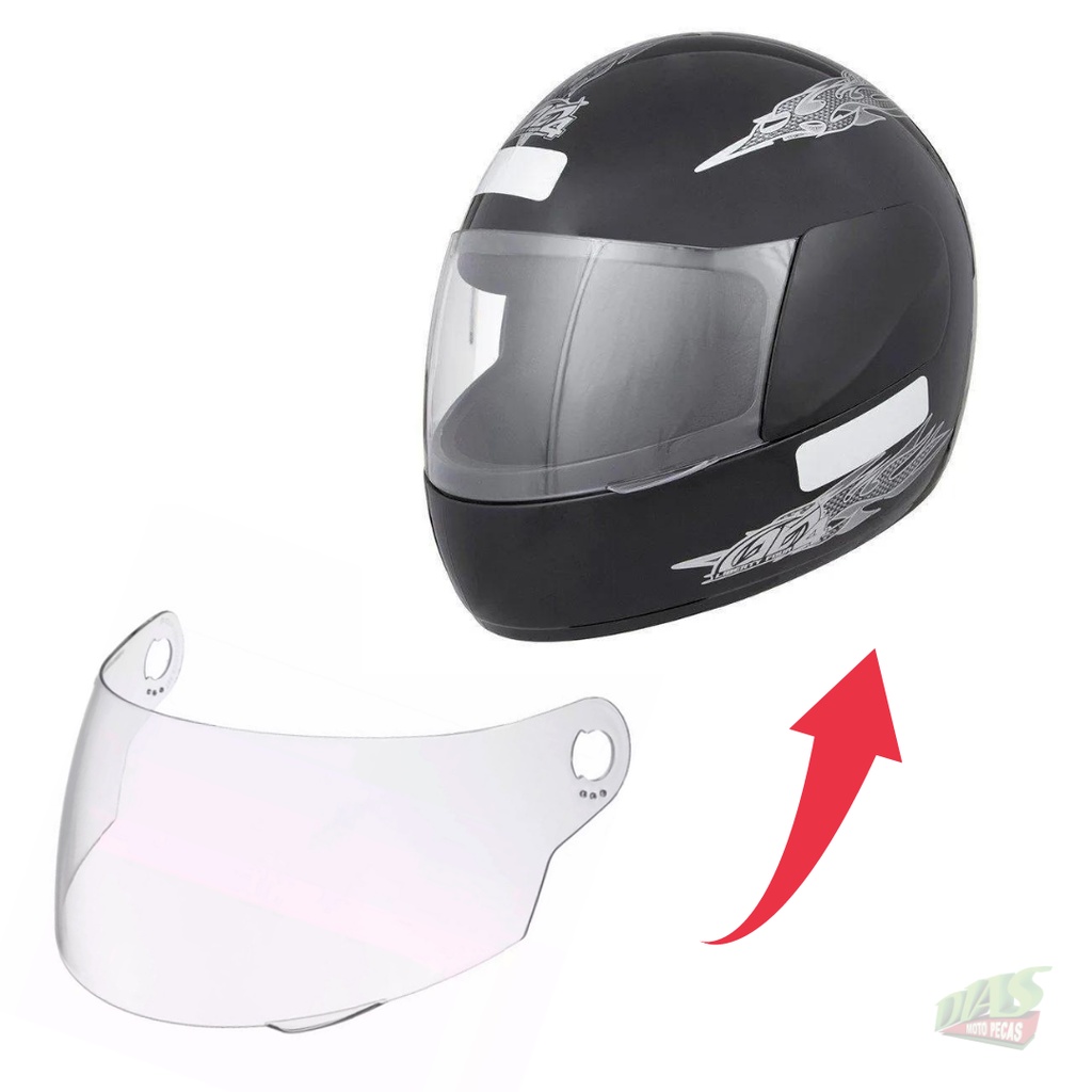 Viseira Capacete Liberty Four 4 / Liberty Five 5 / Protork Polivisor em Oferta na Shopee