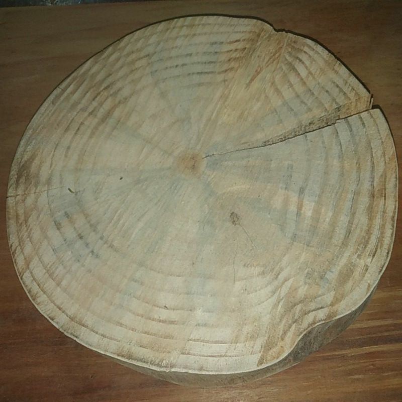 Bolacha de Madeira Natural Rústica Rachada Para Decoração Festa Casamento - 30 cm Diâmetro
