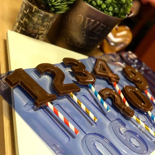 Forma De Acetato Confeitaria Velas De Número De Chocolate Idade