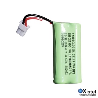 Bateria Intelbras 2,4v 600mah Recarregável Para telefone Sem fio