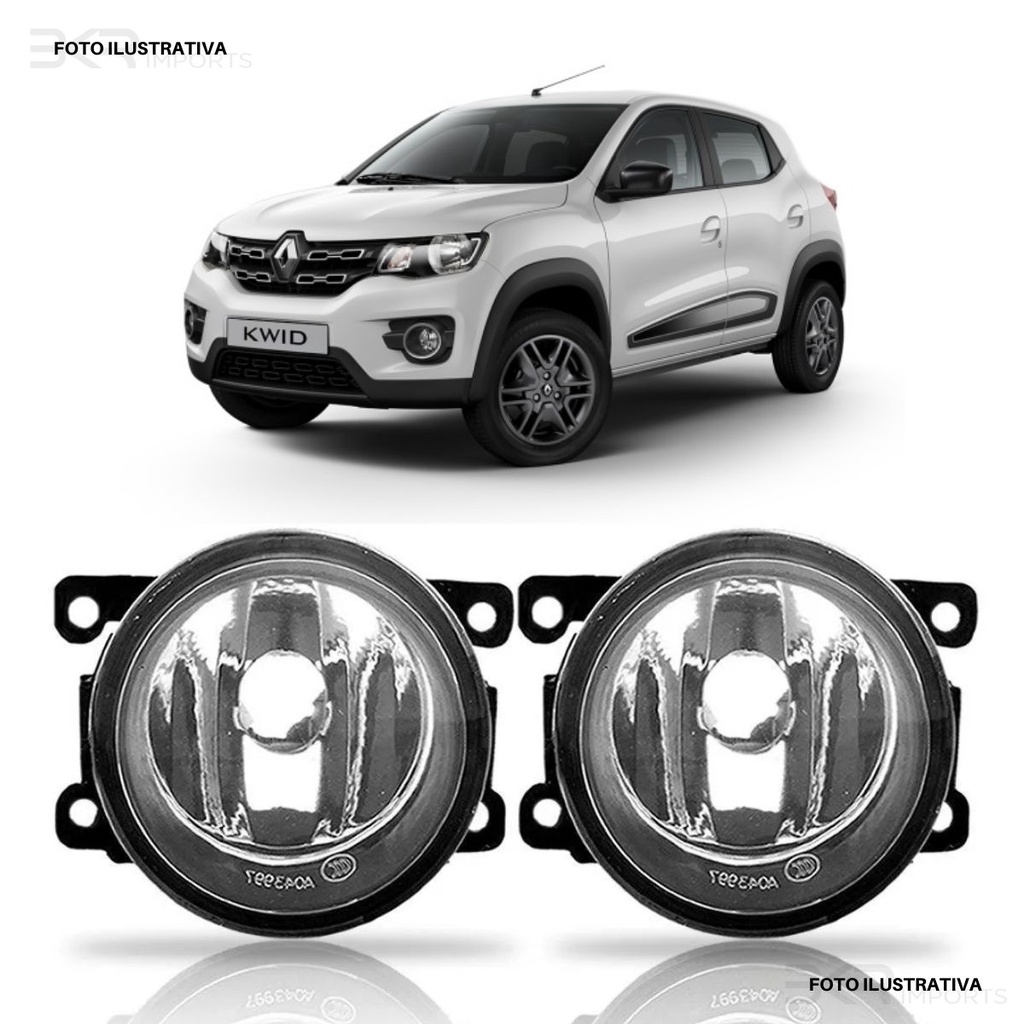 Par Farol Milha Renault Kwid 2017 2018 2019 2020 Vidro Novo em Oferta na Shopee