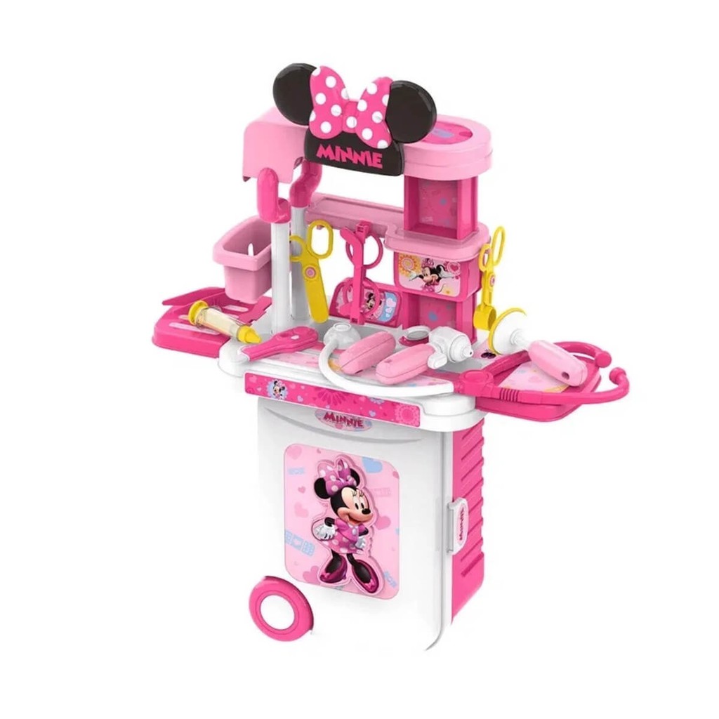 Maleta de Viagem Minnie Médico Play Set 3 em 1 Multikids - BR1296 em Oferta na Shopee