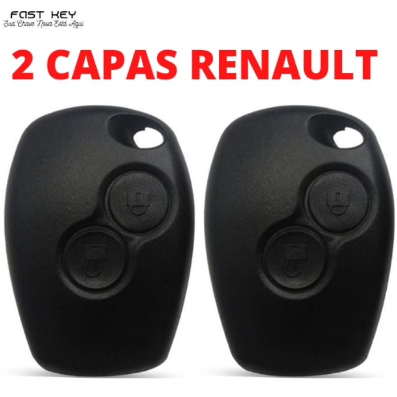 2 Capas Chave Renault Telecomando Alarme Renault Logan Sandero Duster em Oferta na Shopee