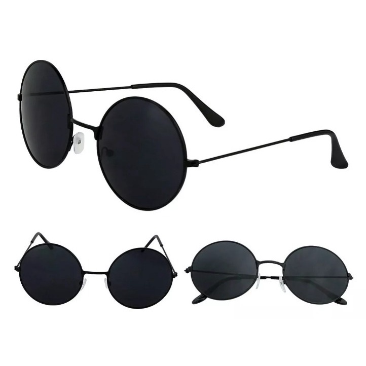 Óculos De Sol Redondo grande unissex Retrô Moda Carnaval 2026 em Oferta na Shopee