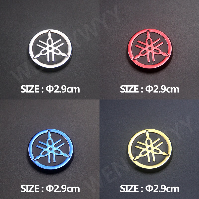 1 Pcs 29mm 3D Levantadas Motocicleta Decalque Do Emblema Tanque Etiqueta Rodada ABS Para YAMAHA (Em Estoque)