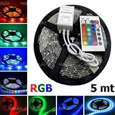 Fita Led Rgb Rolo M Leds Prova D Gua Controle Sem Fonte Beecost