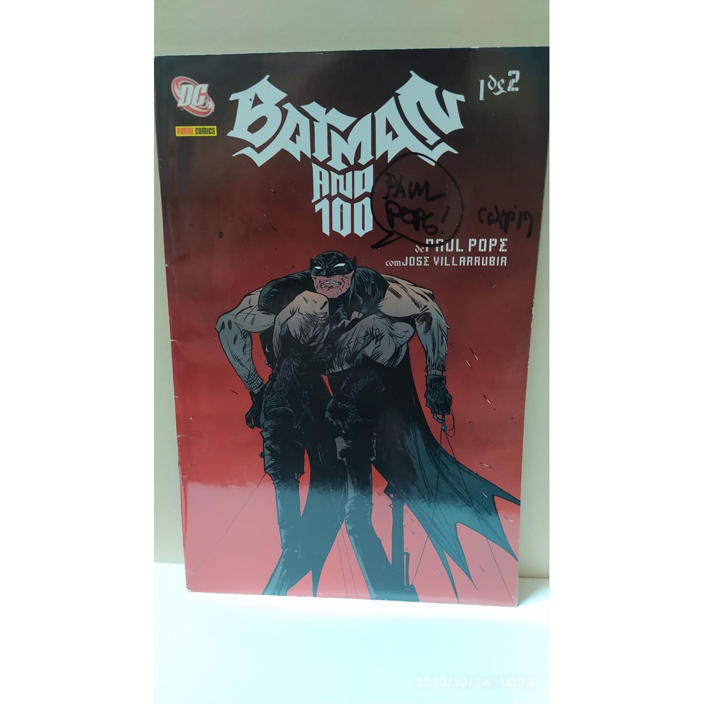 Batman - Ano 100 n° 1 e 2 - Minissérie - AUTOGRAFADO PAUL POPE CCXP 2019 |  Shopee Brasil