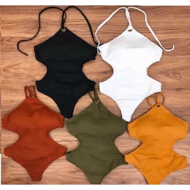 Maiô Body, bodi, bore, colan, com abertura lateral moda verão | Shopee ...