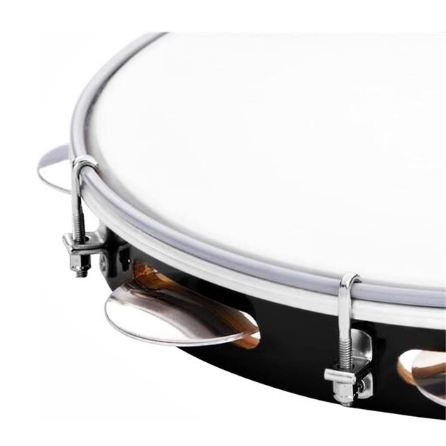 Pandeiro Profissional 11" Polegadas Contemporânea Light Madeira Preto Envernizada 85LT em Oferta na Shopee