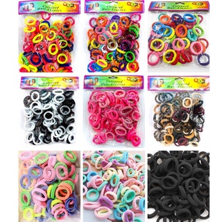 Elastico com 50 unidade Xuxinha Rabicó de Cabelo Pequeno preto Adulto Infantil Criança