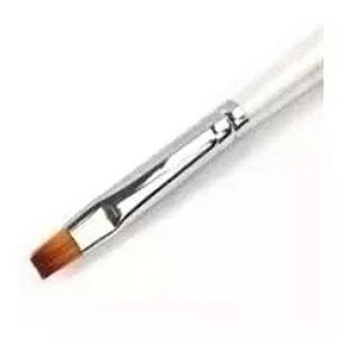 Pincel Reto Para Gel Unha Uv Led Acrigel Fibra Profissional Nails UNIDADE OU KIT. PRONTA ENTREGA