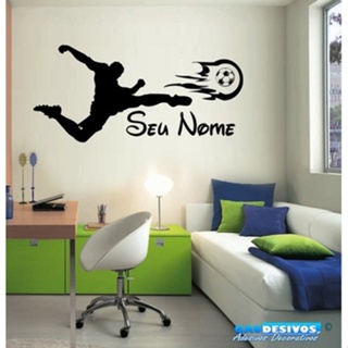 Adesivo Decorativo De Parede Esporte Jogador Com Seu Nome em Oferta na Shopee