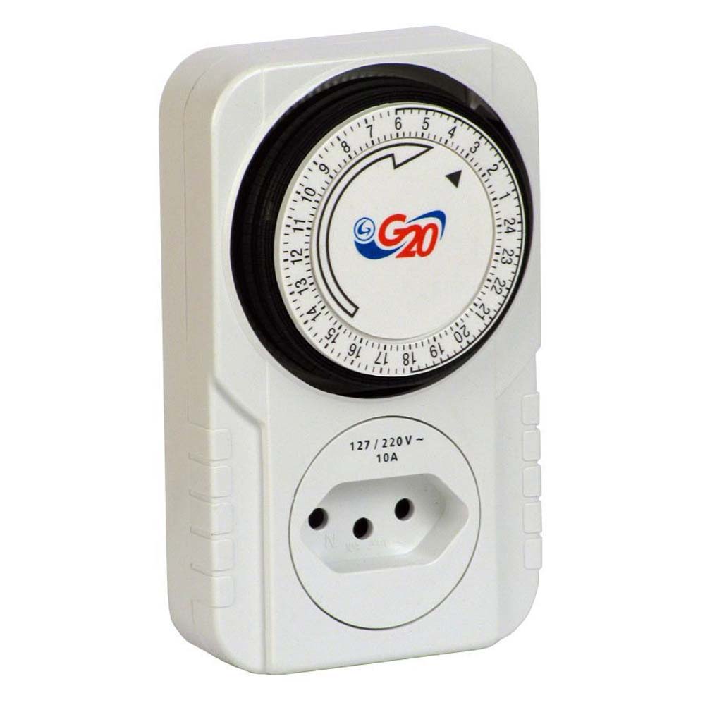 Timer Temporizador Plugue Analógico Bivolt Auto G20