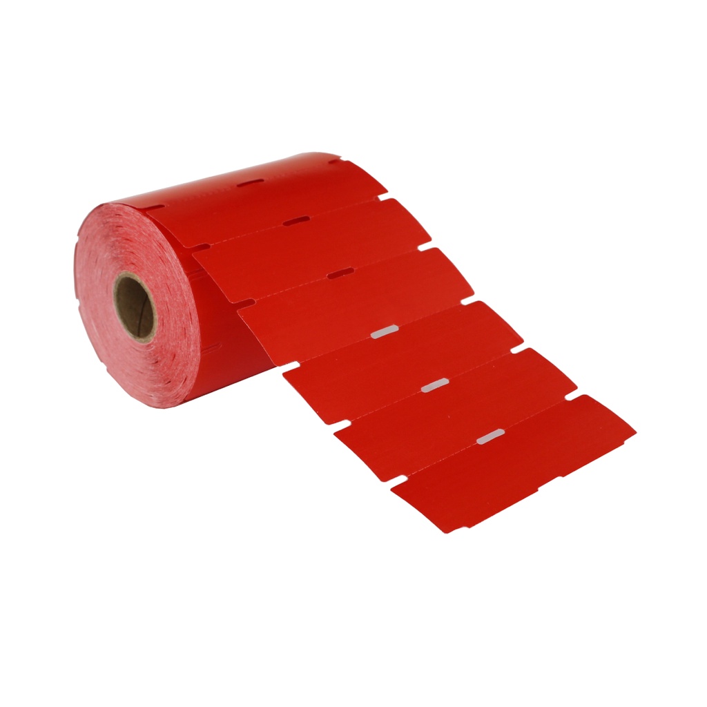 Etiqueta Gôndola 105x30mm 10,5x3cm Couche cartão Gap universal Zebra Argox Elgin - Rolo 30m VERMELHA