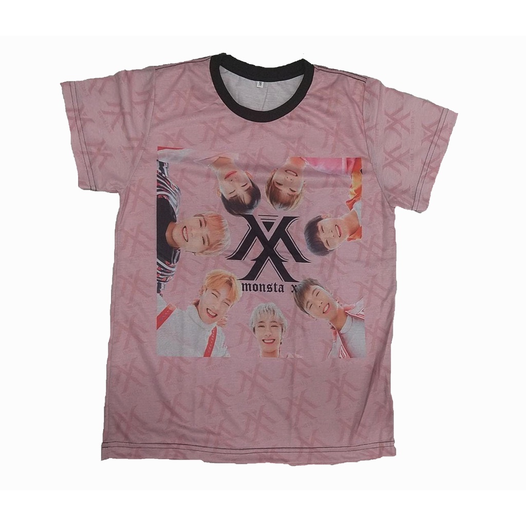 Camiseta Blusa Baby Look Feminino Grupo Kpop Monsta X Logo membros Lu047
