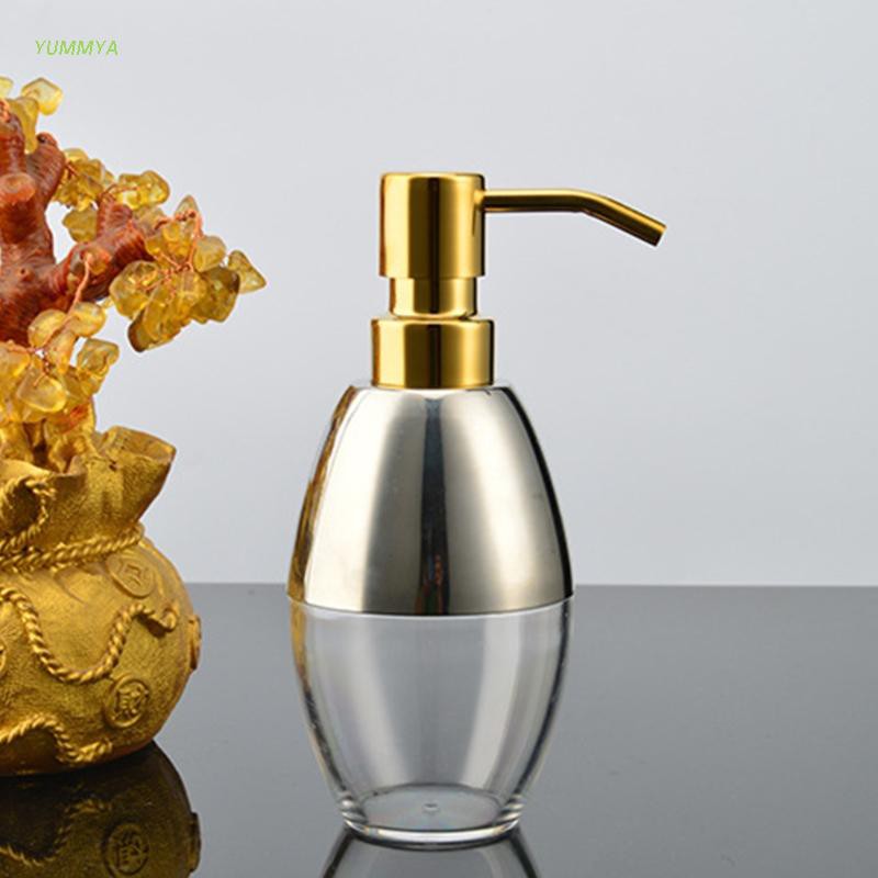 Yummya Round Neck Top Soap Dispenser Pump Rust Proof Soap Bottles Pumps Plating Gold Simple Design Home Bathroom Facilities Shopee Brasil