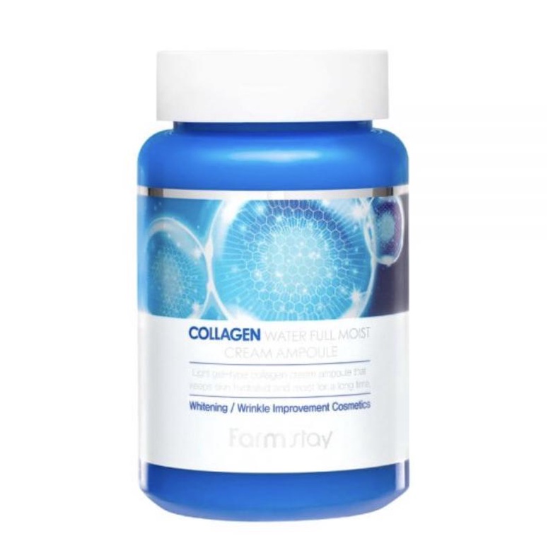farmstay collagen water full moist cream ampoule 250ml - Beauty