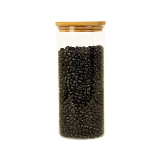Pote De Vidro De Mantimentos 1650ml C/ Tampa De Bambu Oikos
