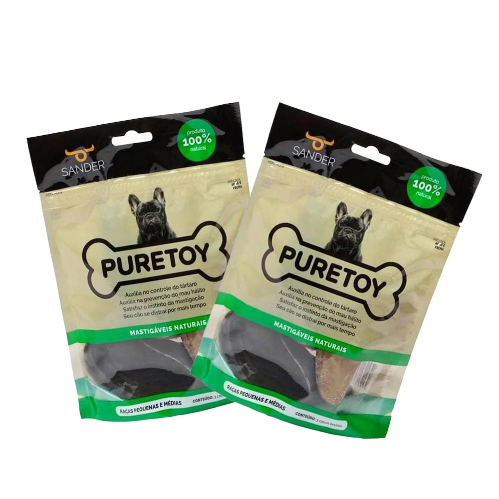 2 Cascos Bovinos Caes Puretoy Com 3 Peças Cada em Oferta na Shopee