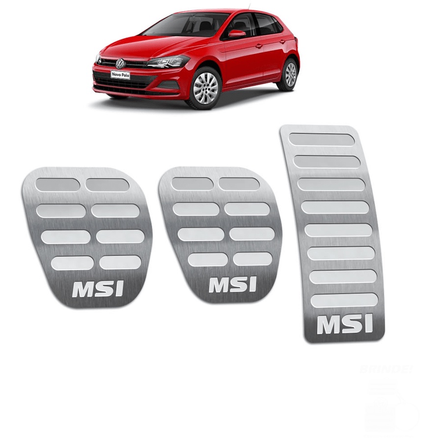 Pedaleira Polo MSI 18/.. Manual Aço Inox - Não fura o pedal