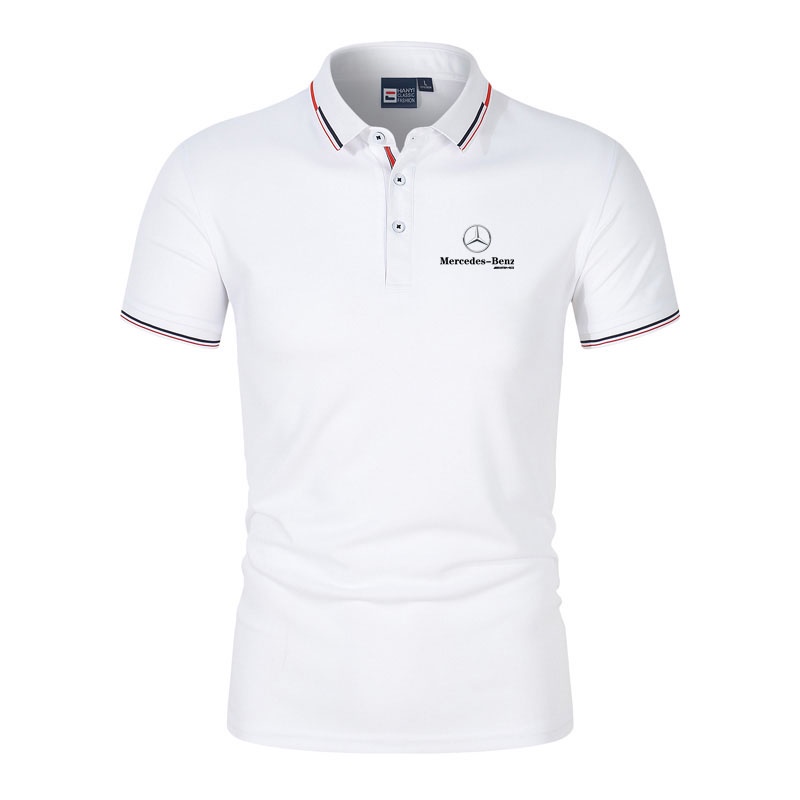 Camiseta Polo Masculina Estilo Para Carro Mercedes Benz