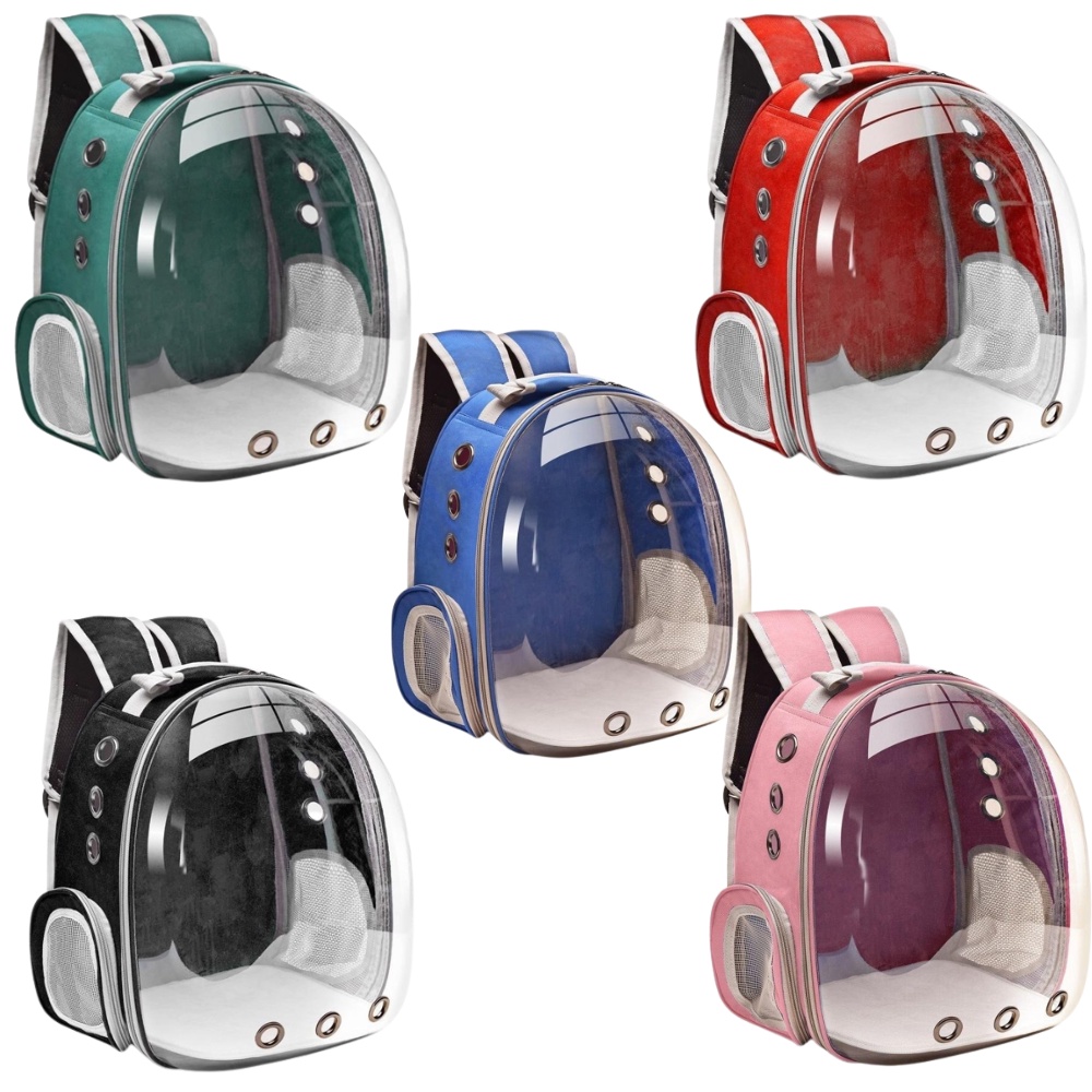 Imagem MOCHILA BOLSA PET VISÃO PANORÂMICA ASTRONAUTA CACHORRO GATO