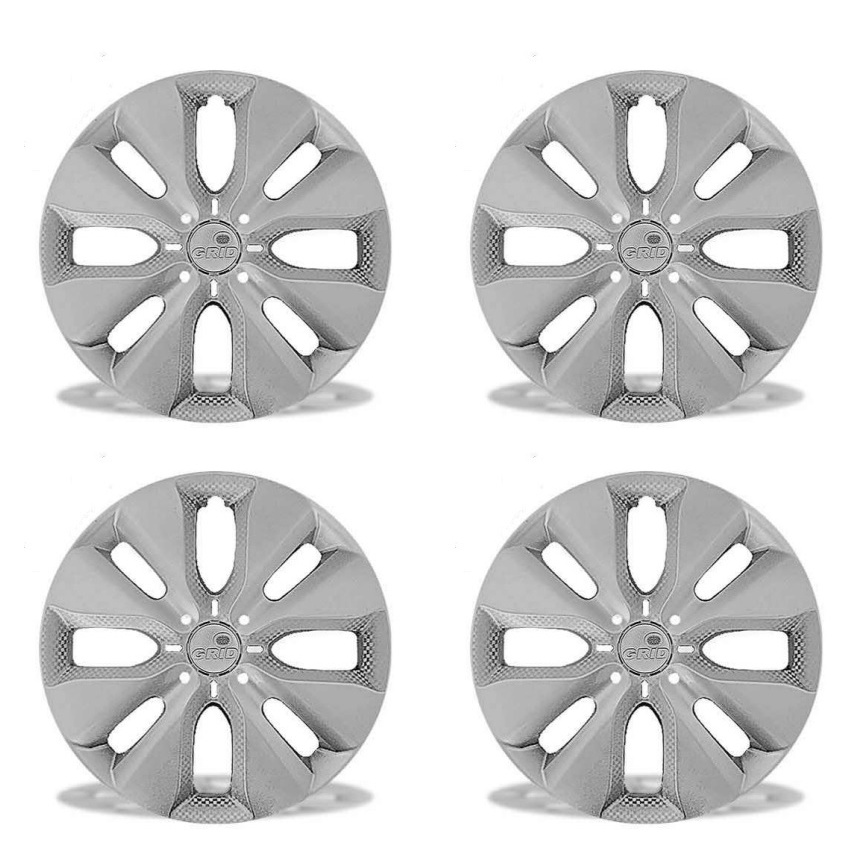 Jogo Calota Grid Citroen C3 2014 2015 2016 2017 2018 Aro 15 Fixação Por Pressão 130AR-PTA-U