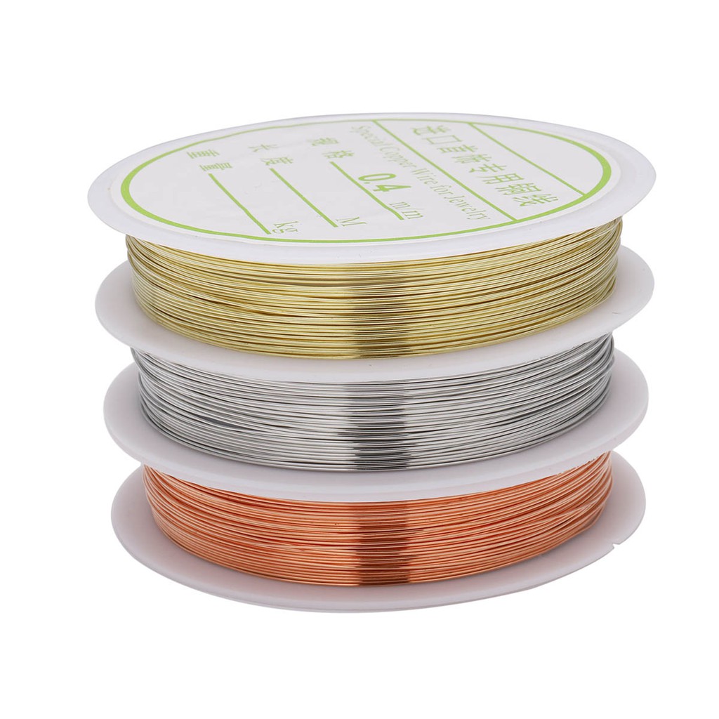 0,2 0,3 0,4 0,5 0,6 0,7 0,8 1 mm Fio Fino Um Rolo De Arame De Cobre De Liga Sólida/Com Miçangas Para Acessórios De Joias